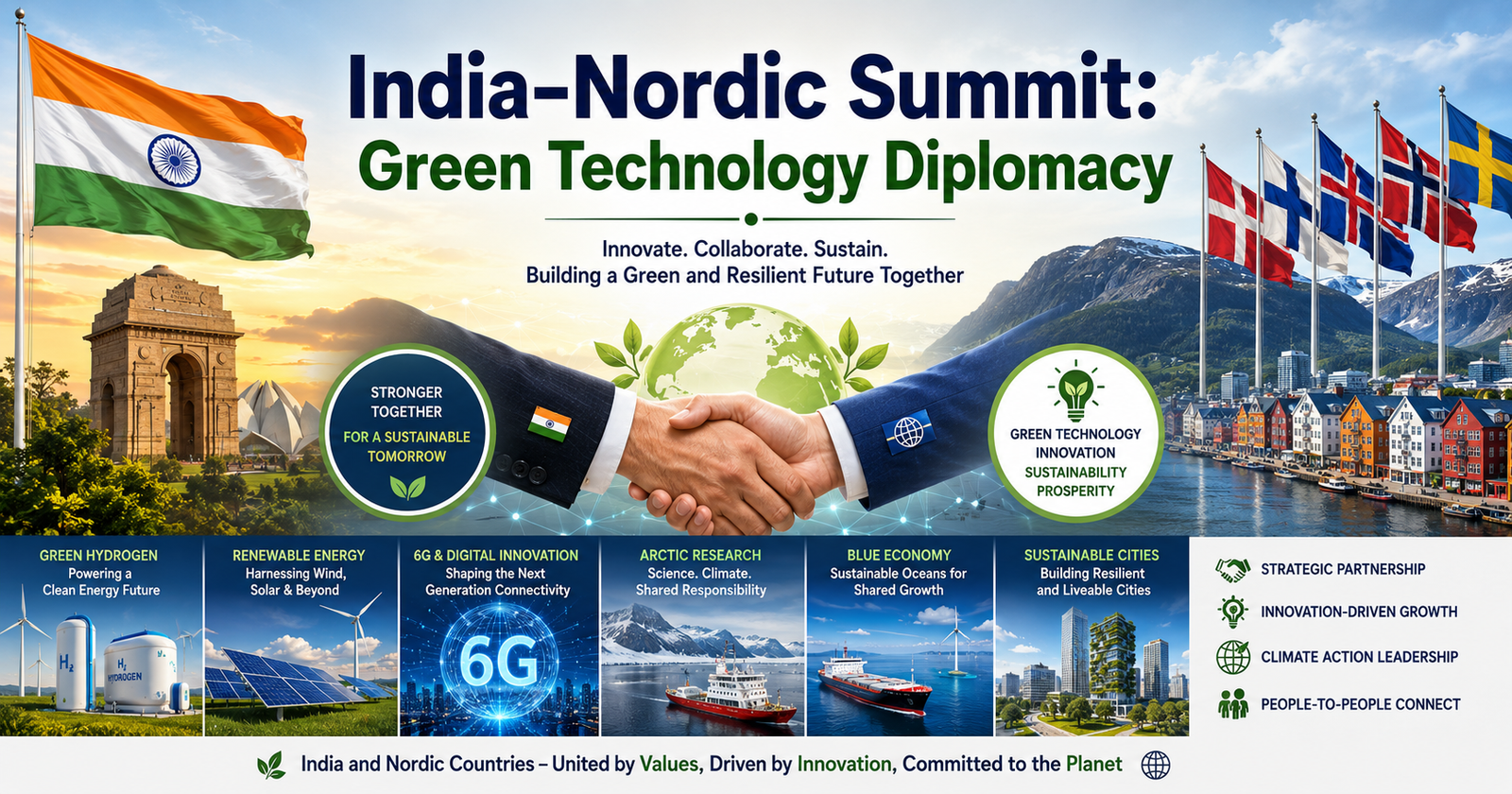 India–Nordic Summit: Green Technology Diplomacy 