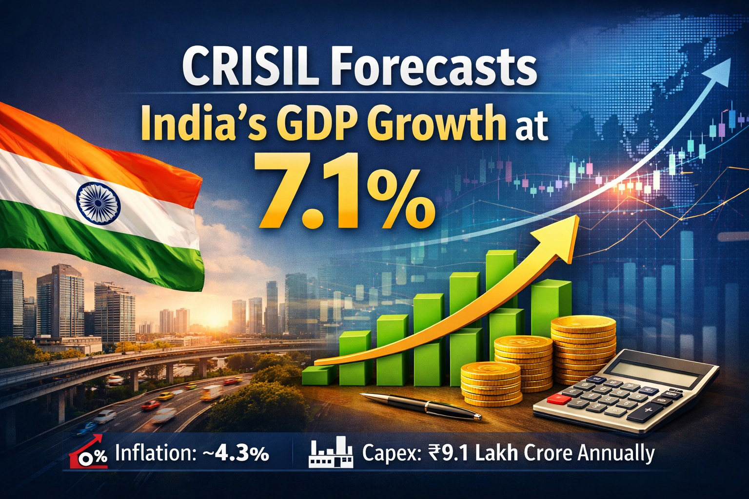 CRISIL Forecasts India’s GDP Growth at 7.1%