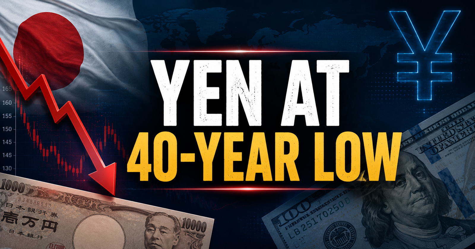 YEN AT 40-YEAR LOW