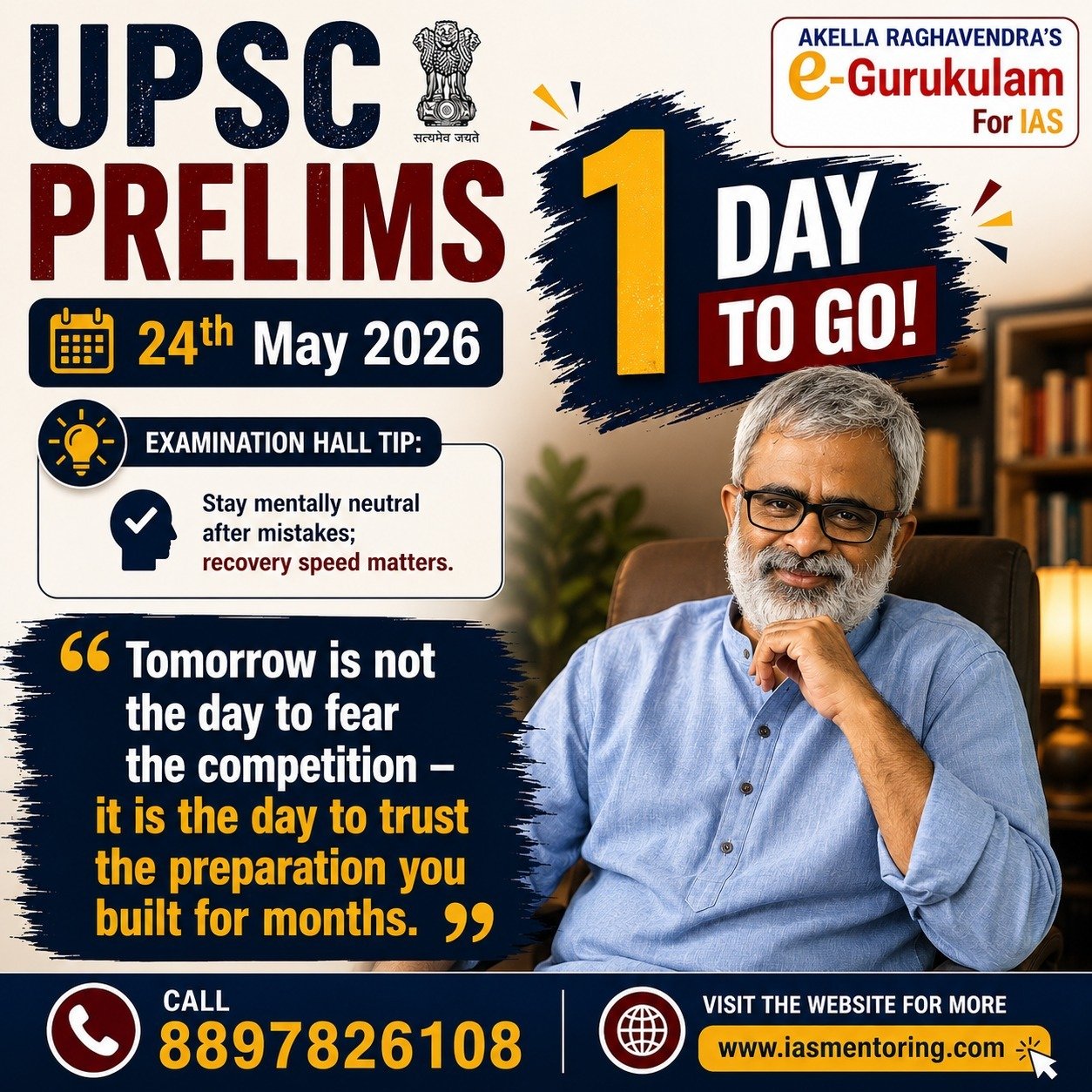 1 Day To Go! Target Prelims 2026